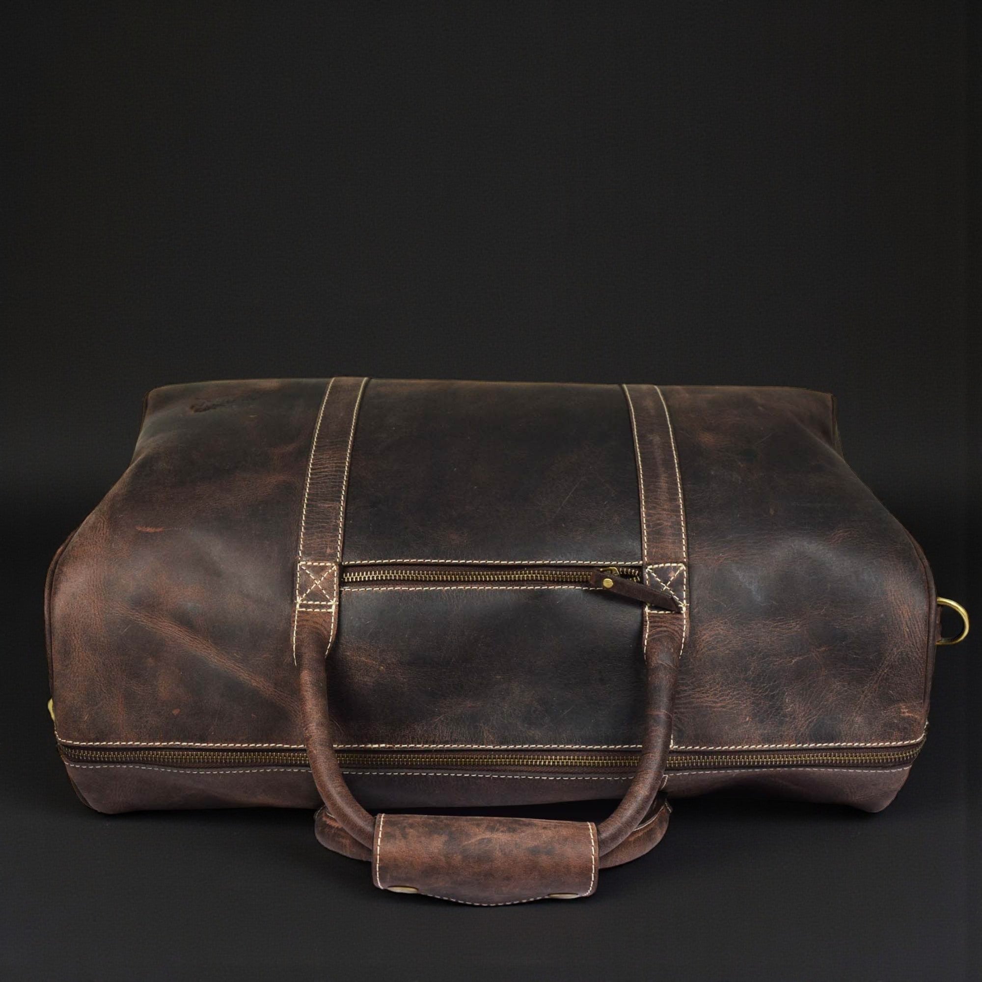 The Wayfarer Bag - Brown Classic Full-Grain Leather Duffle Bag